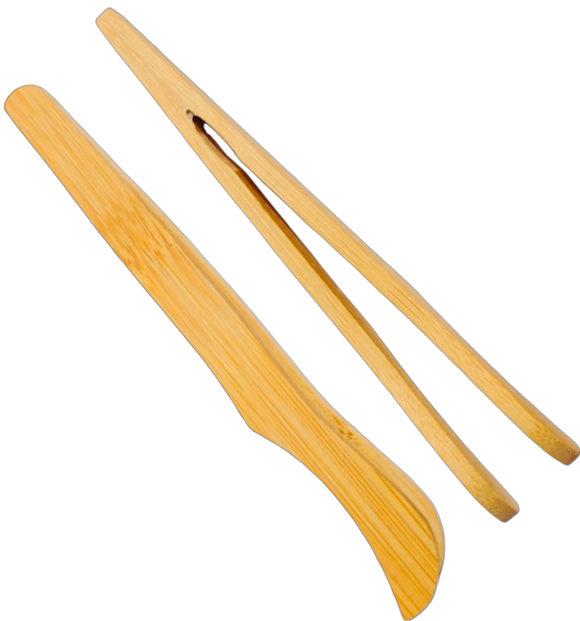 KOHLENZANGE aus Bambus - NEU